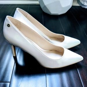Calvin Klein white heels